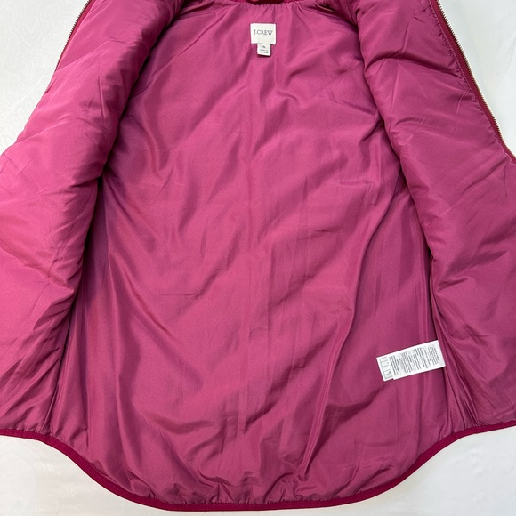 J. Crew Fuchsia Quilted Vest with Gold Zipper - Picture 3 of 10